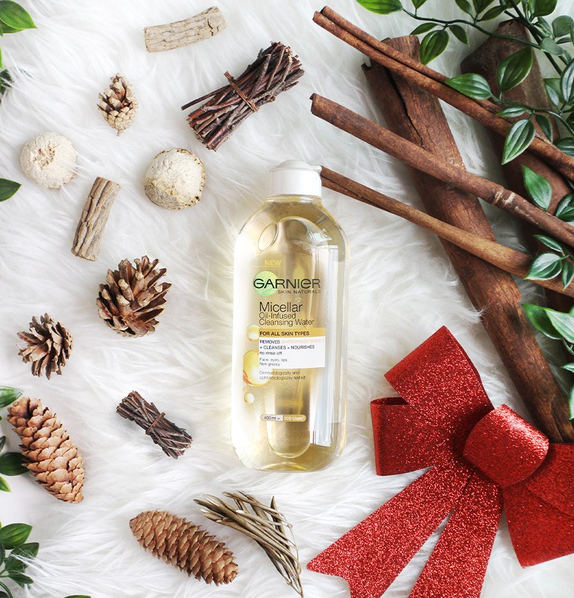 การ์นิเย่ ไมเซล่า ออยล์-อินฟิวส์ คลีนซิ่ง วอเตอร์ สำหรับเมคอัพติดทนและเมคอัพกันน้ำ