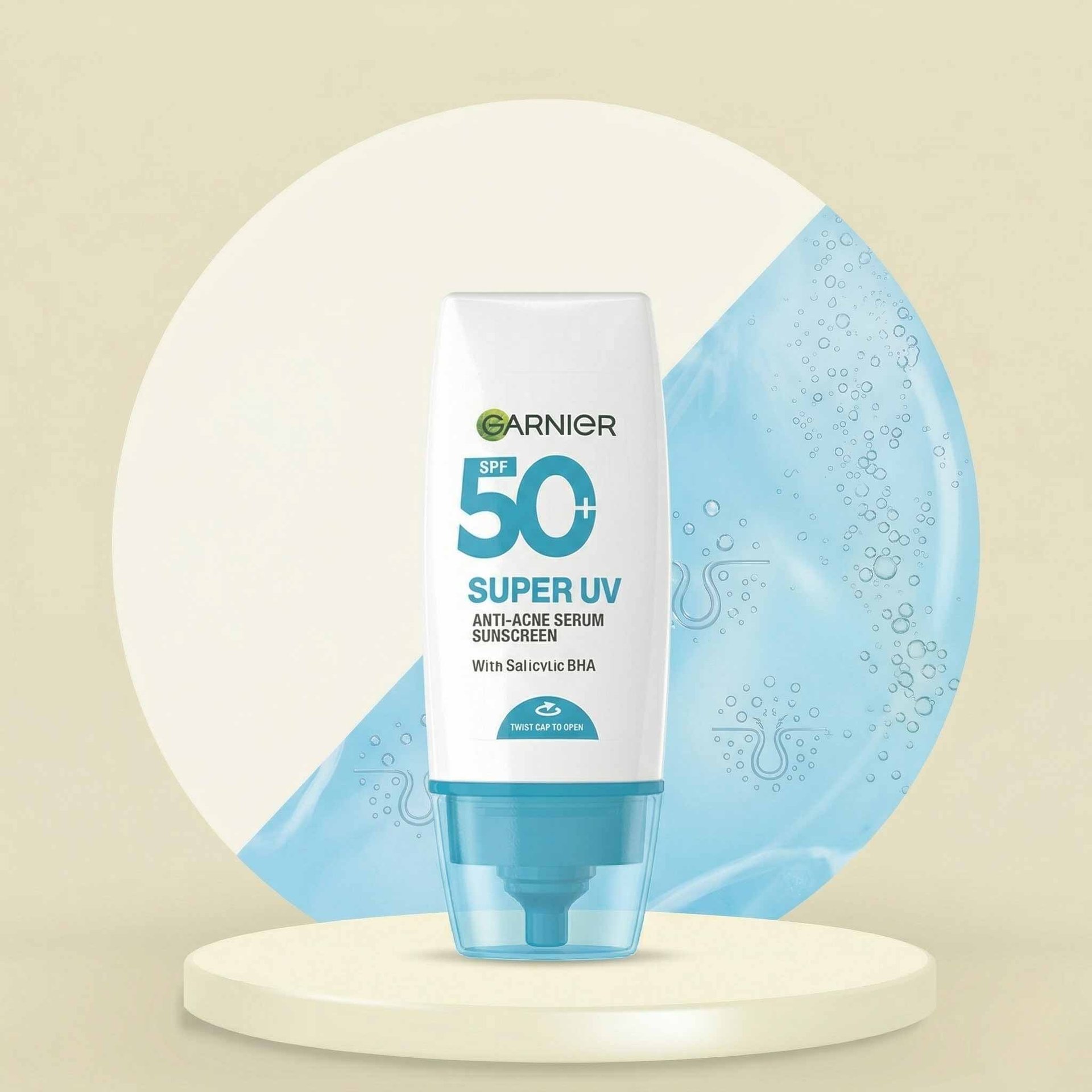 การ์นิเย่ ซูเปอร์ ยูวี แอนตี้-แอคเน่ เซรั่ม ซันสกรีน SPF50+ PA++++
