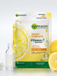 GARNIER SKIN NATURALS BRIGHT COMPLETE VITAMIN C SERUM MASK1
