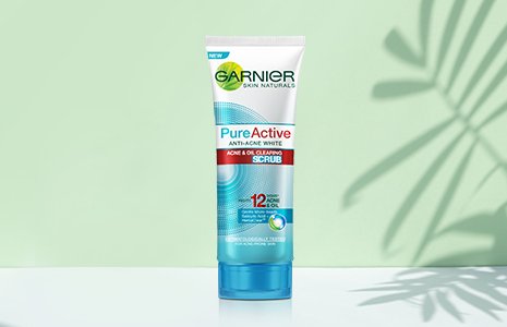 การ์นิเย่ สกิน แนทเชอรัลส์ เพียวแอคทีฟ แอคเน่ แอนด์ ออยล์ เคลียริ่ง สครับ