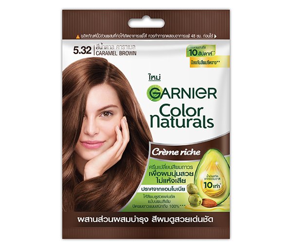 ยาย้อมผม การ์นิเย่ สีน้ำตาล คาราเมล