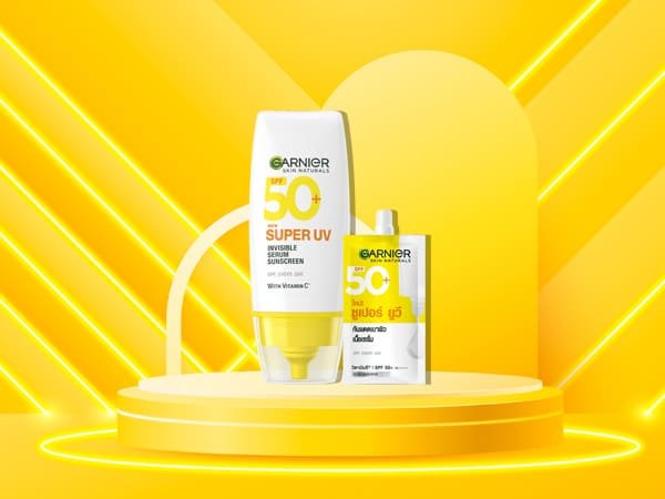 การ์นิเย่ ซูเปอร์ ยูวี-อินวิซิเบิ้ล เซรั่ม ซันสกรีน SPF 50+PA++++